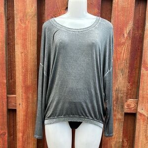 Free For Humanity Long Sleeve Women’s Gray Women's Top Size 8